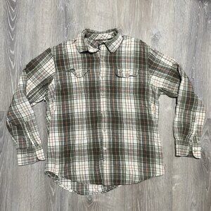 Timberland Men’s Flannel Shirt Size Large – Long Sleeve Plaid Button-Up Outdoor